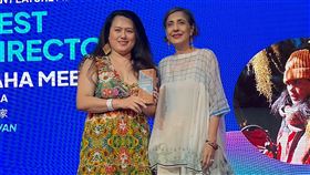 《哈勇家》導演陳潔瑤（左）與評審瑞芮圖莎琳（右）。（圖／華映提供）