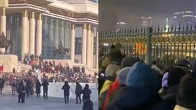 蒙古548億煤炭神秘消失！零下20度爆大規模示威　民眾怒衝「國家宮」（圖／翻攝自推特）