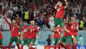 摩洛哥踢走西班牙，首闖世界盃8強。（圖／美聯社／達志影像）