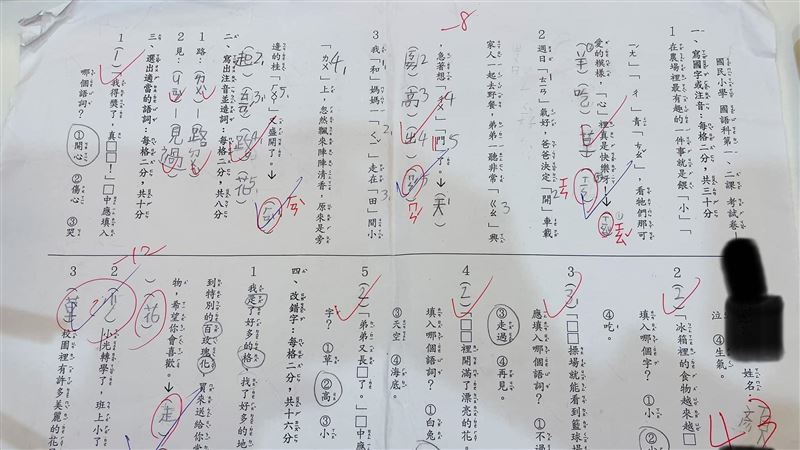 小一孩國文考43分　醫師爸收考卷：驚呆了