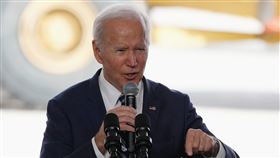 台積電美國廠進機典禮，拜登發表演說。（圖／美聯社／達志影像）