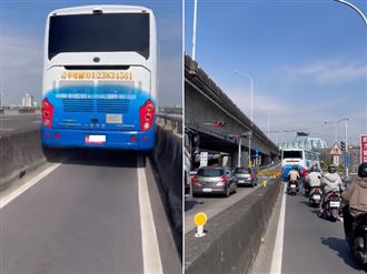 公車誤闖機車道「0縫隙前進」網：太強了