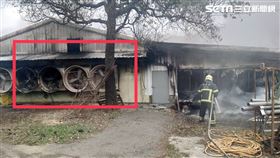 苗栗西湖鄉某養雞場火警，500隻小雞喪命。（圖／翻攝畫面）