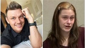 「新好男孩」尼克花邊不斷，近日有女子出面指控21年前遭到他強暴。（合成圖／左圖翻攝自尼克IG，右圖翻攝自ABC News YouTube頻道）