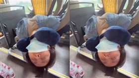 客運,睡姿,倒頭栽,走道,恐怖,