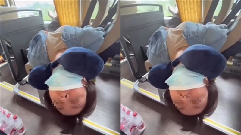 搭客運驚見女大法師級睡姿　網：要屍變了