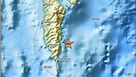 圖／擷取自歐洲地中海地震中心