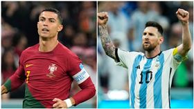 C羅,梅西（圖／美聯社／達志影像）