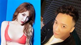 AV導演圤智雨(圖右)酸「8成女郎負面文未爆」，(圖左)第一代JKF女郎雪碧。（圖／JKF提供）　