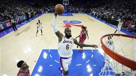 湖人詹姆斯。（圖／美聯社／達志影像）