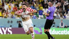 ▲克羅埃西亞佩特科維奇（Bruno Petkovic）（左）表示，不會特意去盯梅西，戰術上將以削弱阿根廷團隊戰力為主。（圖／美聯社／達志影像）