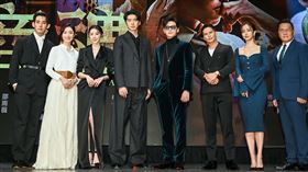 傅孟柏、邵雨薇、市原隼人、李國毅、田中千繪、周曉涵、喜翔、朱德剛、徐鈞浩出席《商魂》卡司發布會。（圖／欣蘭提供）
