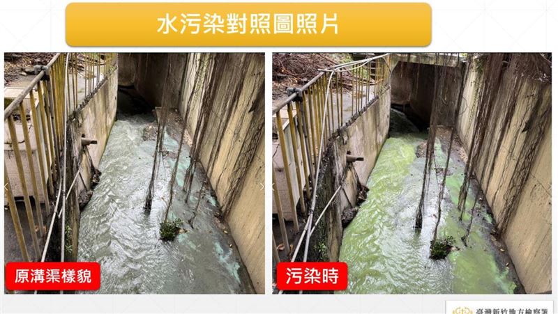 水溝冒驚悚綠水　科技廠鑿地板排電鍍毒水