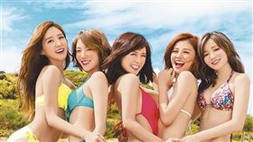 PopuLady洪詩（左起）、庭萱、大元、宇珊和寶兒今日迎來出道10週年。（圖／翻攝自洪詩IG）