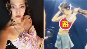 法國第一夫人碧姬馬克宏現身BP演唱會。（圖／翻攝自Jennie IG、推特）