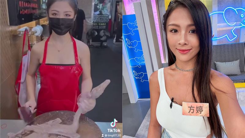 火辣正妹剁鵝肉爆紅　遭嗆「賣肉」反擊了
