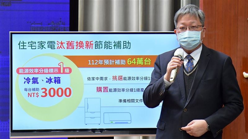 政院節能補助30億元　每台新機補貼3千元
