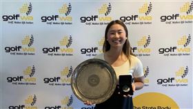 ▲16歲台裔少女陳怡均獲得西澳年度最佳青少年高爾夫球選手等兩項殊榮。（圖／中央社）