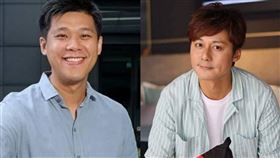 主持人廖科溢(圖右)劈腿風暴傳15日回台，葛斯齊(圖左)表示，「以狗仔來說，廖根本太小咖。」（圖／記者楊樹拍攝、翻攝料廖科溢臉書）