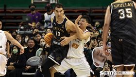 ▲台鋼獵鷹洋將德古拉（Samuel Deguara）籃下單打。（圖／記者劉彥池攝影）