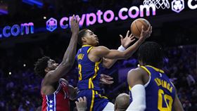 ▲波爾（Jordan Poole）攻下全隊最高29分，勇士不敵76人。（圖／美聯社／達志影像）