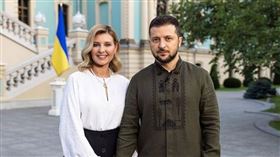 烏克蘭總統澤倫斯基和第一夫人歐倫娜（圖／翻攝自olenazelenska_official IG）