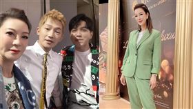 楊繡惠自曝登上三立歌唱節目《超級紅人榜》，與主持人自拍。（圖／翻攝自楊繡惠理臉書）