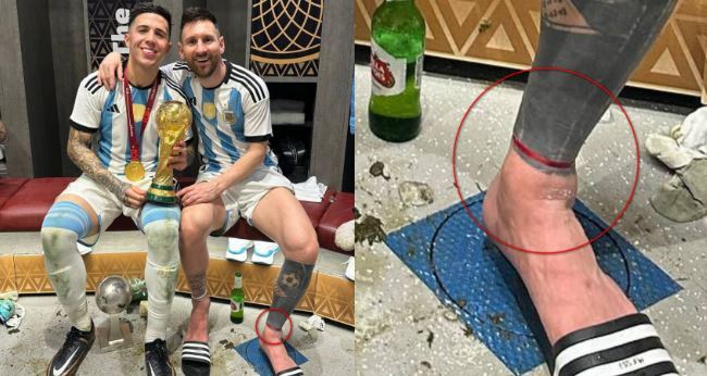 世足／梅西脫鞋合照紅繩吸睛　背後意義曝