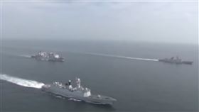 中國俄羅斯軍演。央視