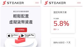 ▲Steaker在網站上公布推出固定利率投資方案。（圖／翻攝自Steaker官網）