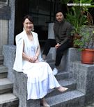「花路阿朱媽」何書銘（導演）、洪慧芳（女主角）。（記者邱榮吉/攝影）