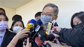 薛瑞元一早在立院受訪。（圖／記者簡浩正攝影）