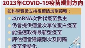 2023新冠疫苗規劃方向。（圖／指揮中心提供）