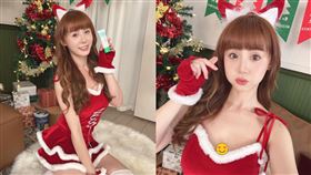 ▲短今性感耶誕女郎直接大秀好身材引網暴動。（圖／翻攝自短今IG）