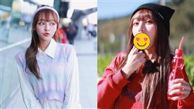 ▲林襄將草莓塞在嘴中擺拍，俏皮模樣引網友遐想。（圖／翻攝自林襄IG）