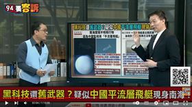 于北辰表示中國派飛艇有可能是經濟不好影響軍備支出