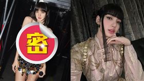 Lisa身穿兩截式亮片小洋裝，徹底展現她精緻好身材。（圖／翻攝自lalalalisa_m IG）