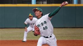 ▲合作金庫馬駿威先發6局，僅被敲出1支安打無失分，率隊奪首勝。（圖／中央社）