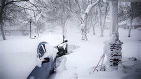 冬季風暴美國發威。(圖／美聯社／達志影像)