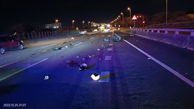 台中,國道,國4,誤闖,車禍,神岡交流道（圖／翻攝畫面）