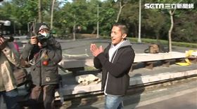 吳怡農路口拜票會前受訪顏若芳陪同