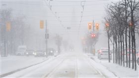 加拿大寒冬降下大雪。（圖／美聯社／達志影像）