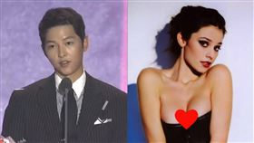  宋仲基英國女友身分曝光「竟是息影女星」，網友指出凱蒂的愛犬就叫瑪雅和安帝斯。（圖／翻攝自YouTube、凱蒂臉書）