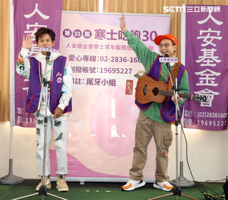 浩角翔起任「寒士吃飽30」愛心大使，送上年菜佳餚關懷弱勢團體。（記者邱榮吉/攝影）