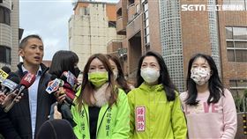 吳怡農赴中山國中站拜票，台北市議員陳怡君、台北市議員鍾佩玲、新北市議員山田摩衣陪同（圖／記者高逸帆攝影）