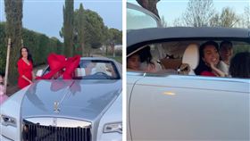 ▲Ｃ羅的女友送他一輛接近千萬的勞斯萊斯敞篷車。（圖／翻攝自IG）

