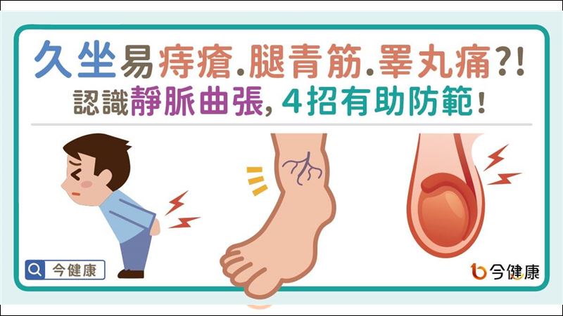 久坐易痔瘡、腿青筋、睪丸痛？！