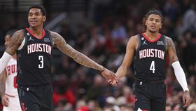 ▲波特（Kevin Porter Jr.）和格林（Jalen Green）聯手攻下60分。（圖／美聯社／達志影像）