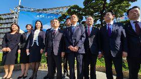 日自民黨參議院幹事長率團獻花悼安倍晉