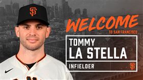 ▲舊金山巨人2021年簽約Tommy La Stella。（資料照／取自舊金山巨人FB）